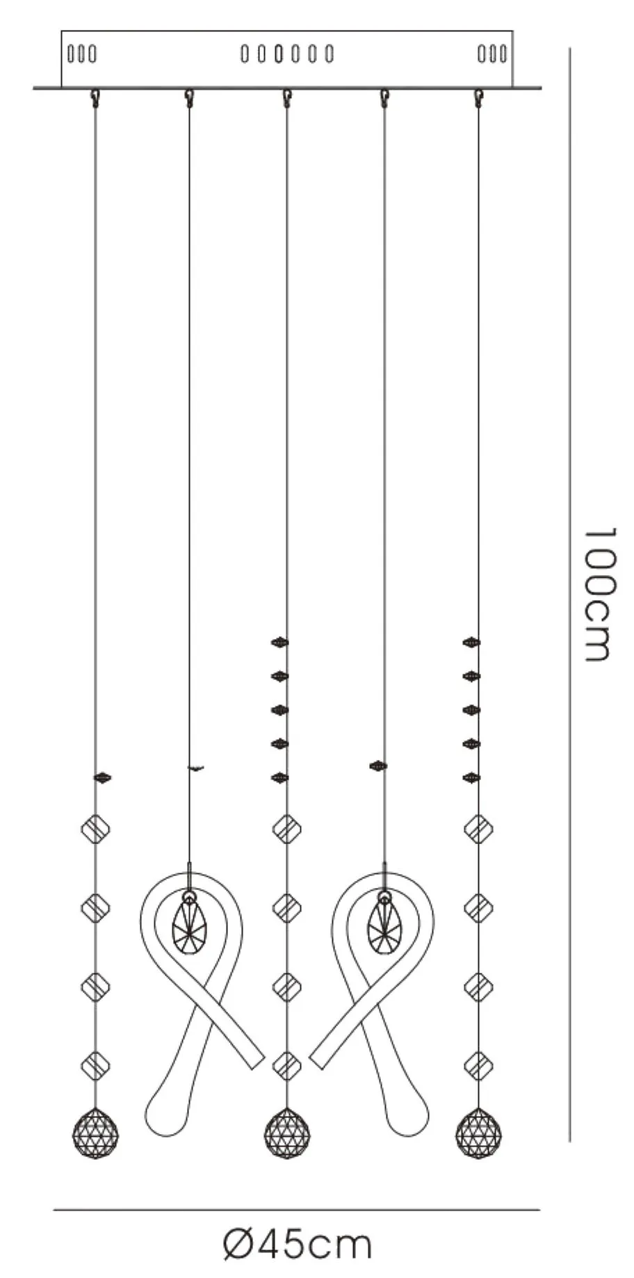 Class Crystal Ceiling Lights Diyas Multiple Crystal Pendants